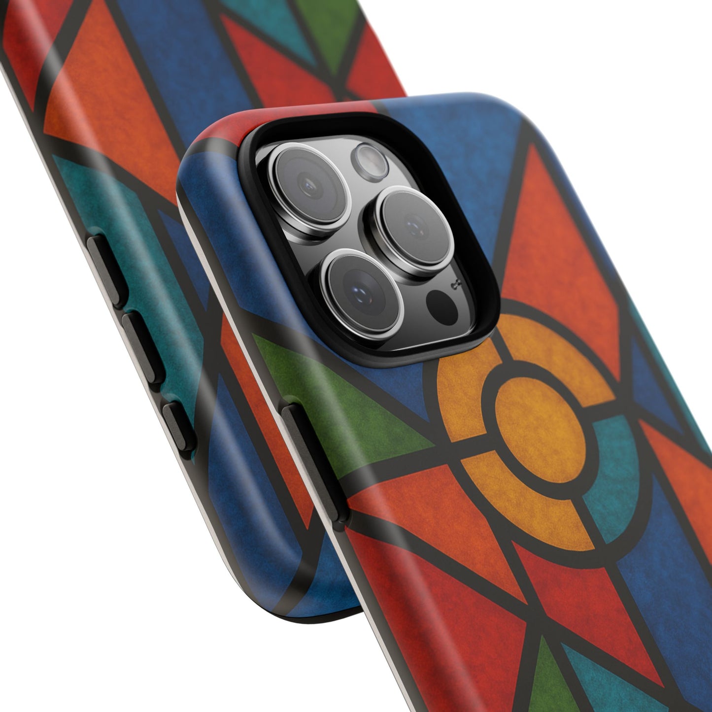 Colorful Stained Glass Phone Case, Artistic Phone Cover, Vibrant Protective Case, Unique Gift for Art Lovers, Stylish Smartphone Accessory