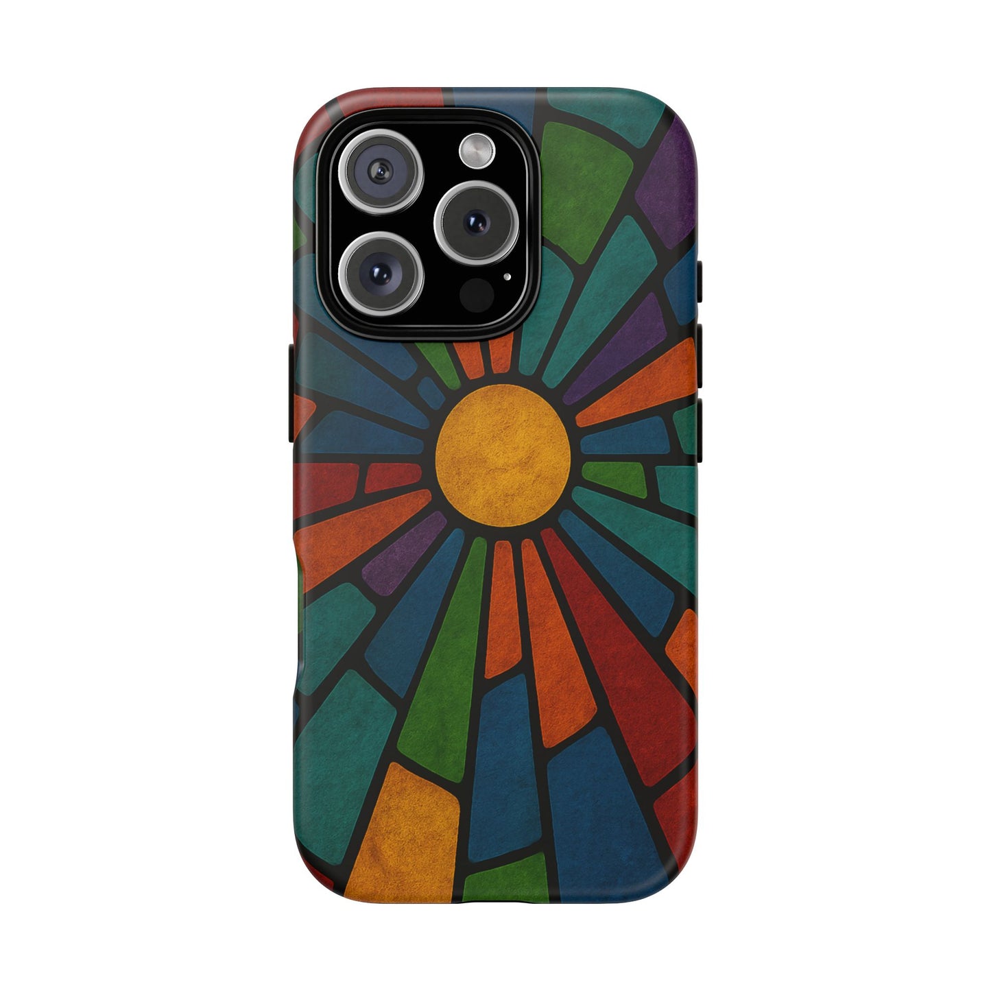 Colorful Stained Glass Phone Case, Tough Cases, Artistic Phone Cover, Vibrant Mobile Accessory, Unique Gift for Art Lovers