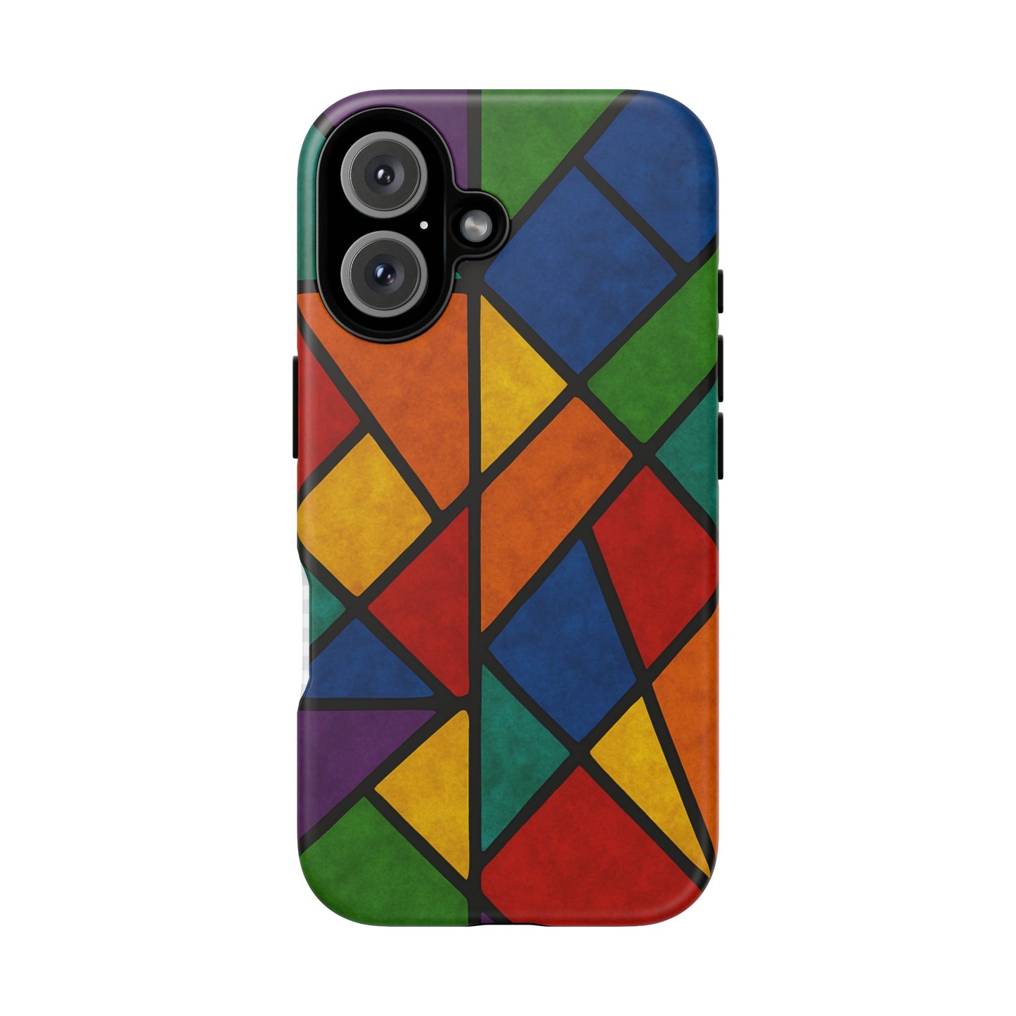 Colorful Phone Case, Stained Glass Pattern, Artistic Phone Cover, Unique Smartphone Protection, Vibrant Gift for All Occasions