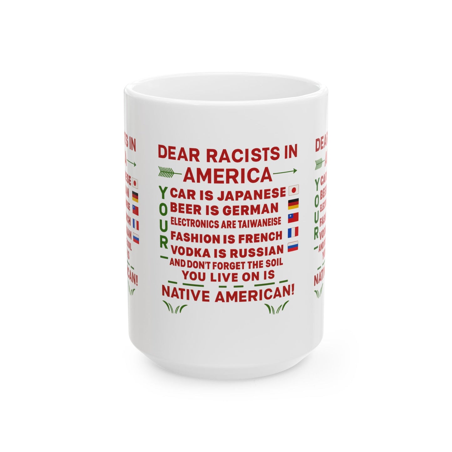 Inclusive Message Ceramic Mug | Protest Coffee Cup, Political Gift, Activism Drinkware, Social Justice Mug, Cultural Awareness