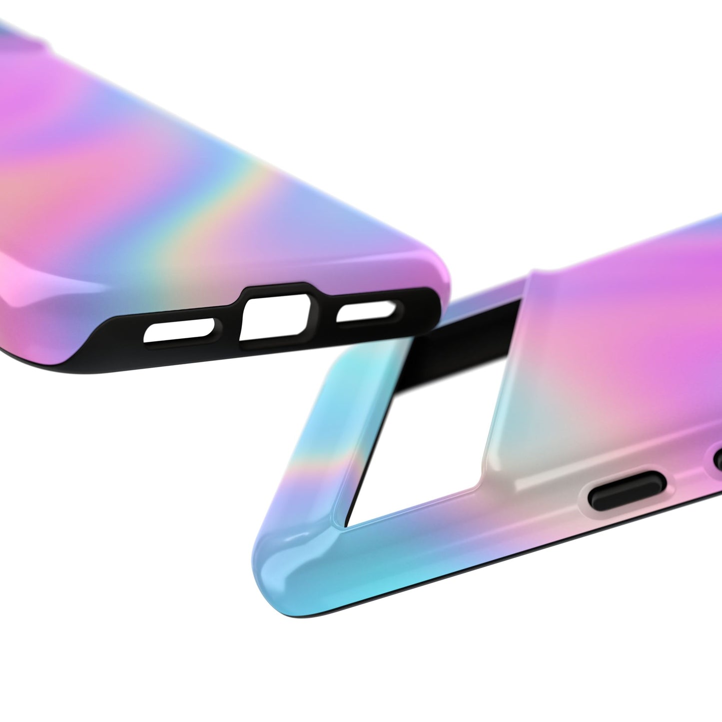 Colorful Holographic Phone Case, Tough Cases for iPhone, Trendy Phone Cover, Unique Gift for Her, Pastel Phone Accessory