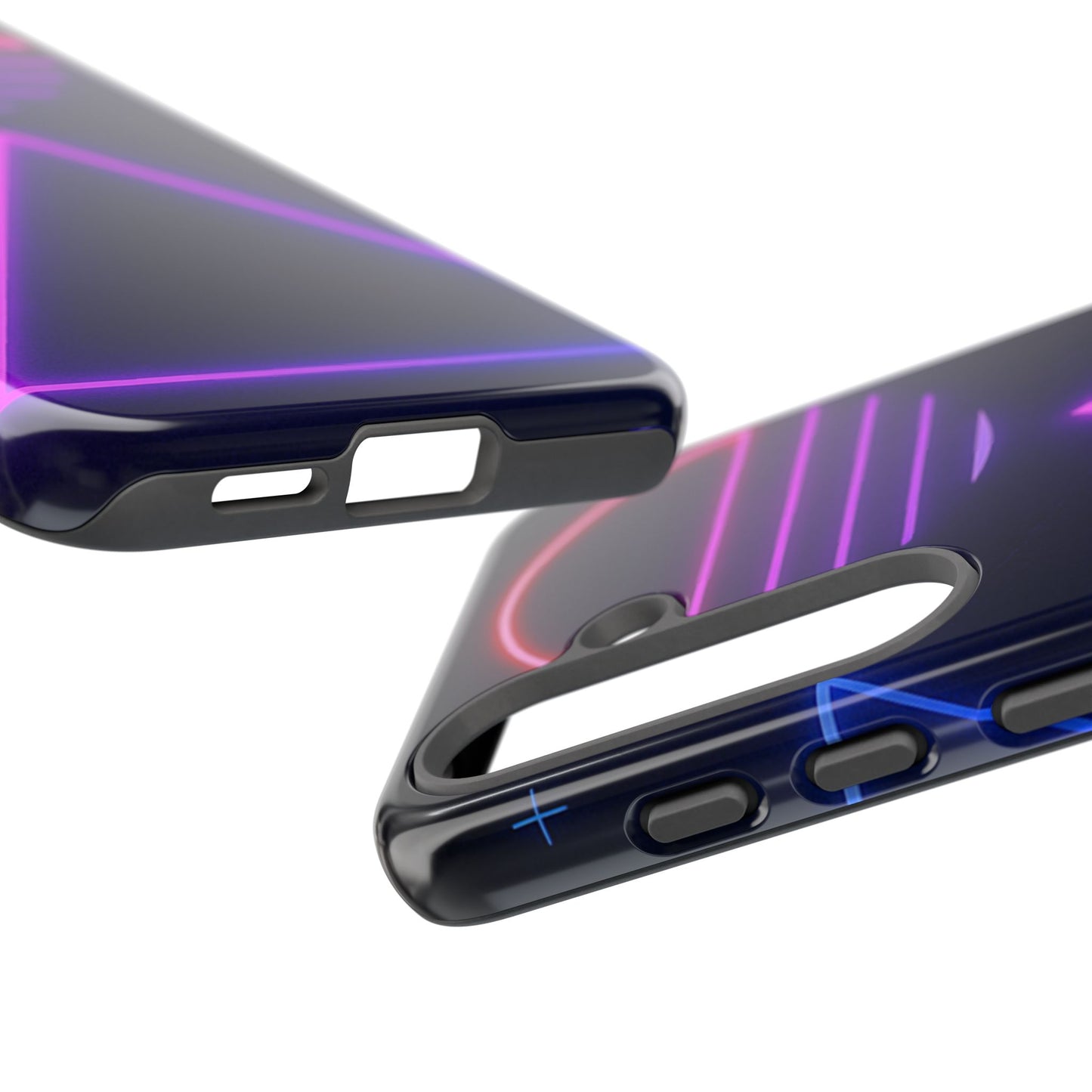 Retro Neon Phone Case, Tough Cases for iPhone, 80s Aesthetic Phone Cover, Abstract Neon Design, Gift for Tech Lovers