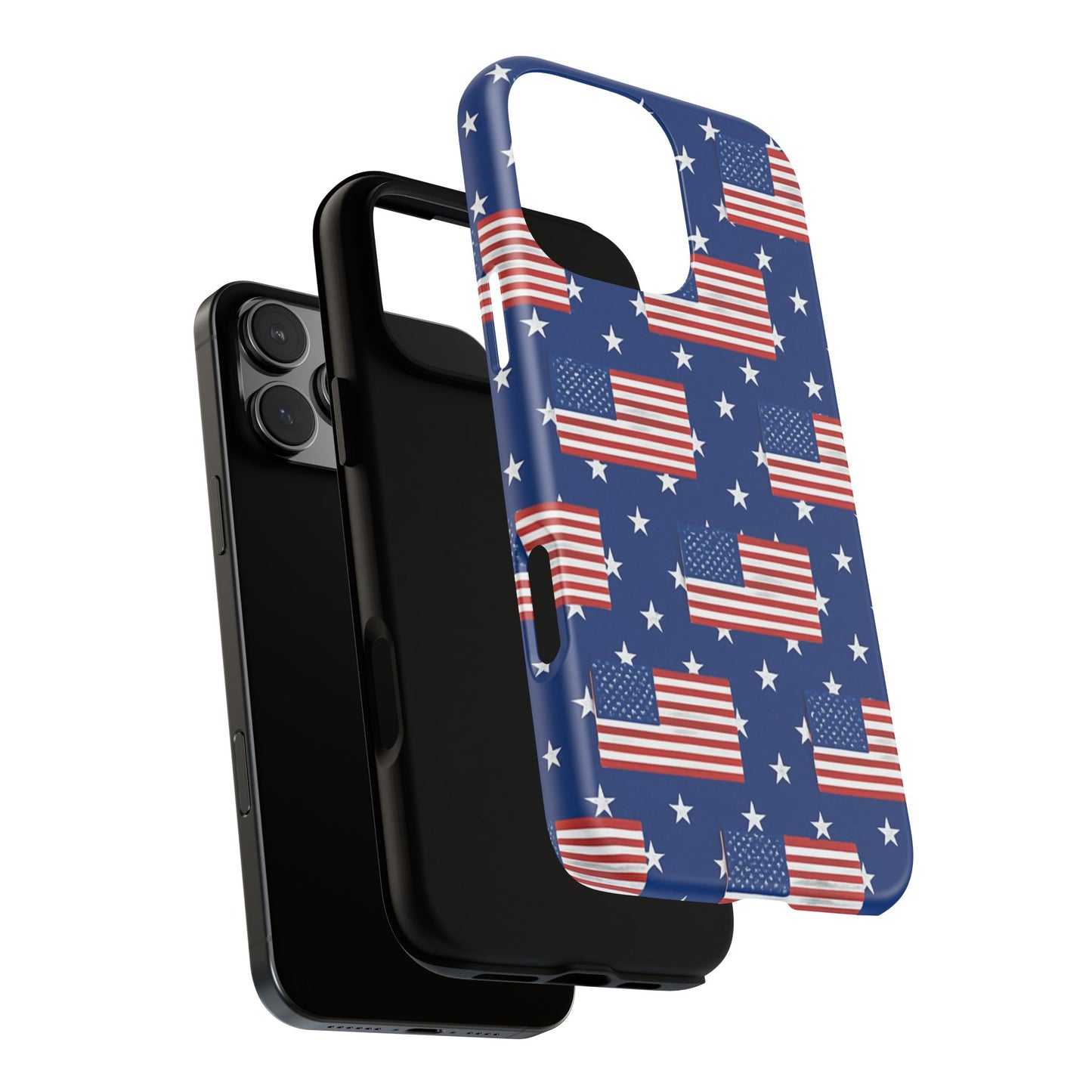 Patriotic Phone Case, Independence Day Accessories, American Flag Design, Star-Spangled Cover, Summer BBQ Gift