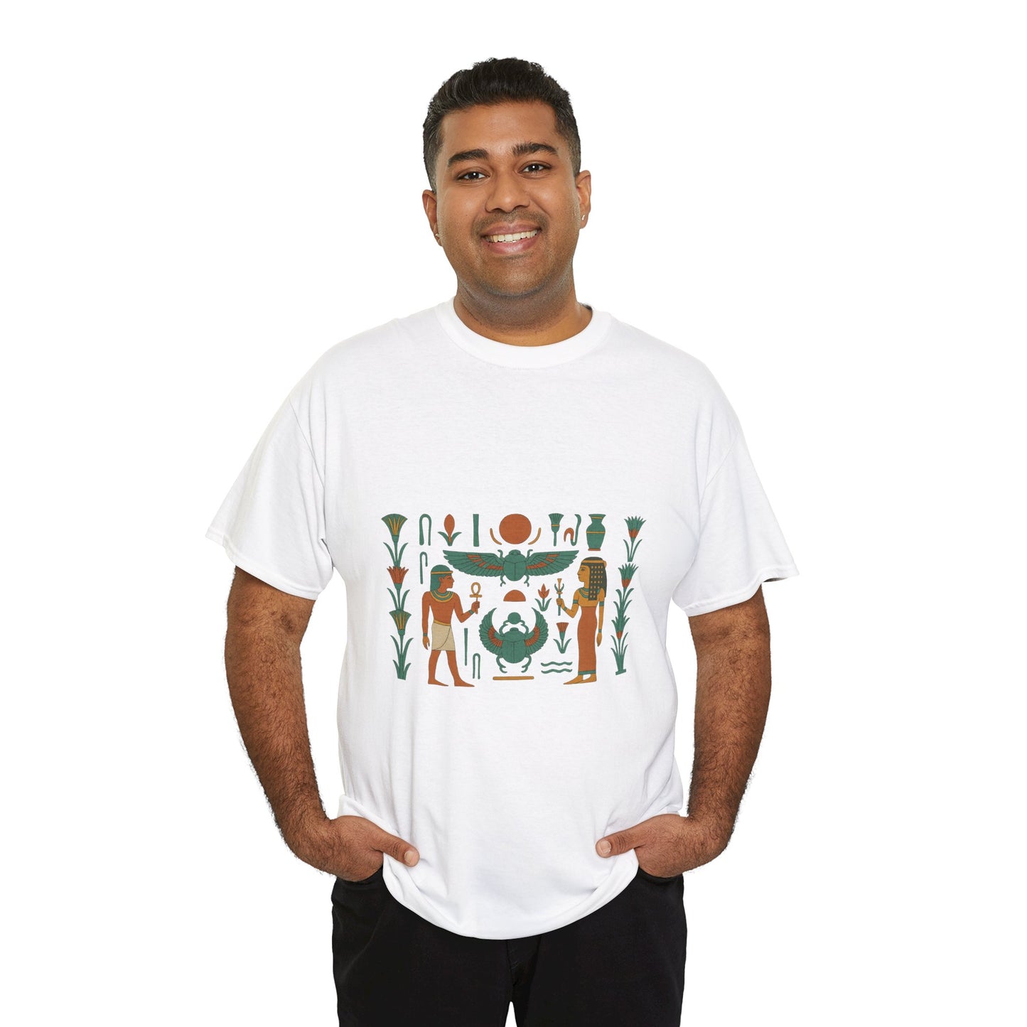 Bohemian Graphic Tee, Unisex Cotton T-Shirt for Every Day, Festival Wear, Gift for Friends, Casual Style, Art Vibe Tee, Egyptian