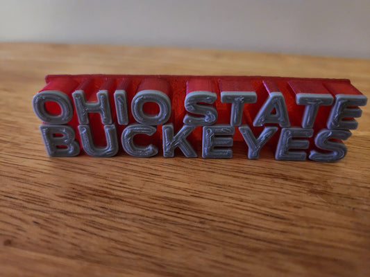 OHIO STATE BUCKEYES DESK PLAQUE