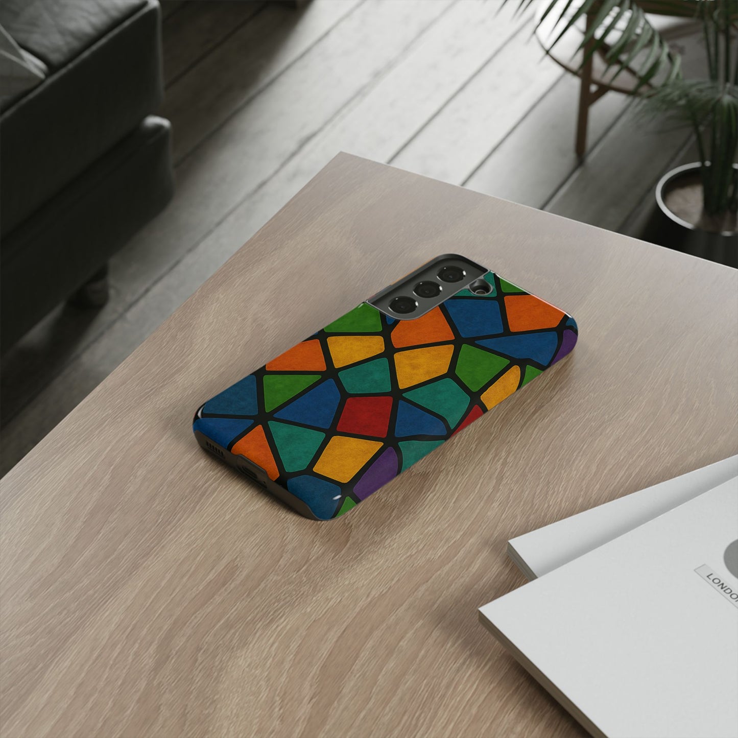 Colorful Mosaic Phone Case, Tough Cell Phone Cover, Vibrant Smartphone Protector, Unique Gift for Weddings, Birthday, Holidays