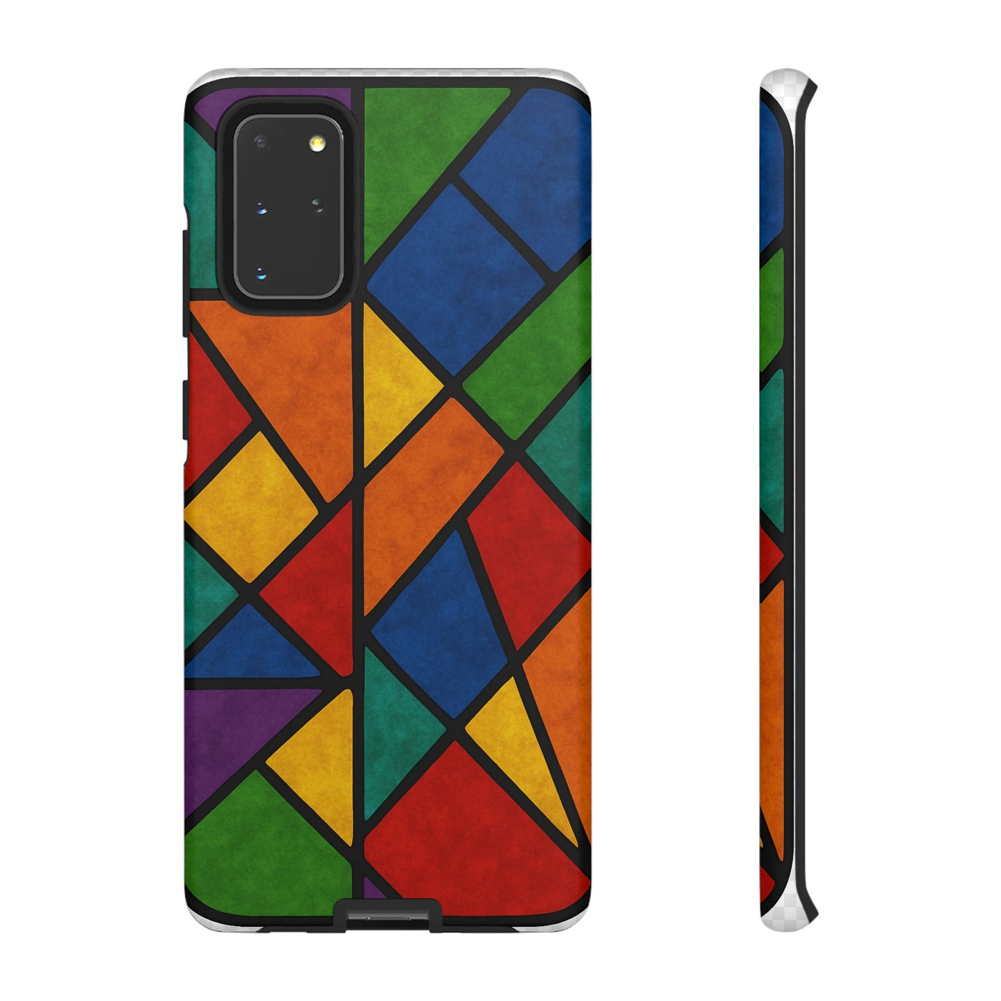 Colorful Phone Case, Stained Glass Pattern, Artistic Phone Cover, Unique Smartphone Protection, Vibrant Gift for All Occasions