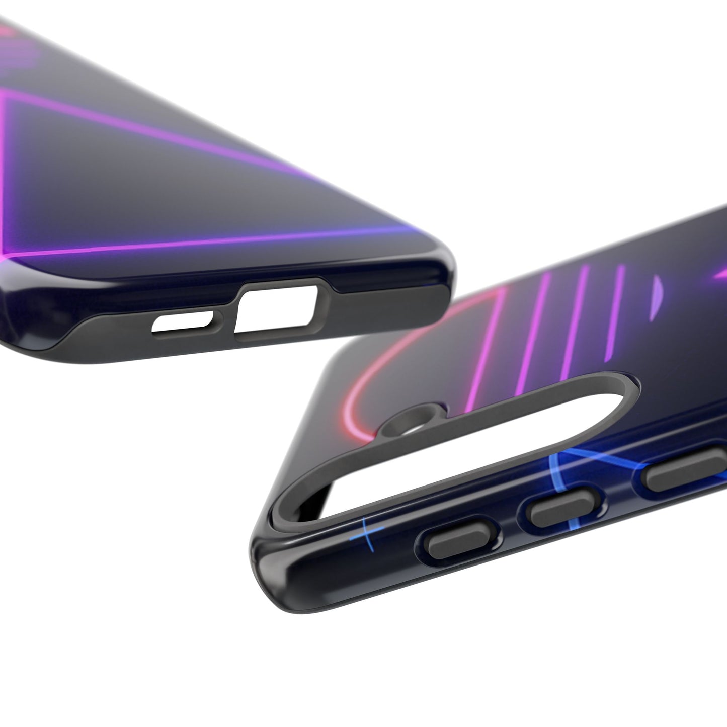 Retro Neon Phone Case, Tough Cases for iPhone, 80s Aesthetic Phone Cover, Abstract Neon Design, Gift for Tech Lovers