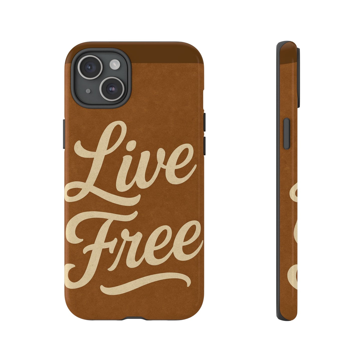 Live Free Phone Case, Tough Cases, Inspirational Phone Accessories, Gift for Adventurers, Customizable Design, Unique Tech Gifts