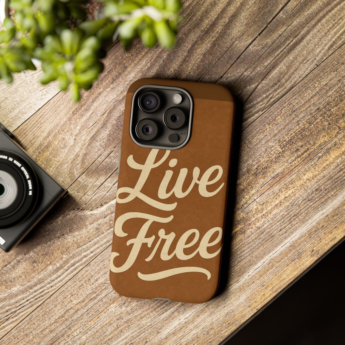 Live Free Phone Case, Tough Cases, Inspirational Phone Accessories, Gift for Adventurers, Customizable Design, Unique Tech Gifts