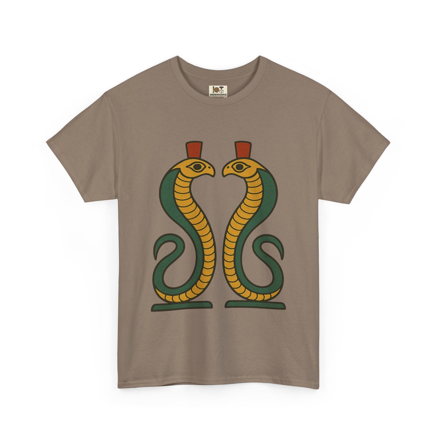 Cobra Graphic Tee - Unisex Heavy Cotton T-Shirt, Vintage Snake T-Shirt, Cool Graphic Tee, Animal Lover Gift, Summer Casual Wear, Egyptian