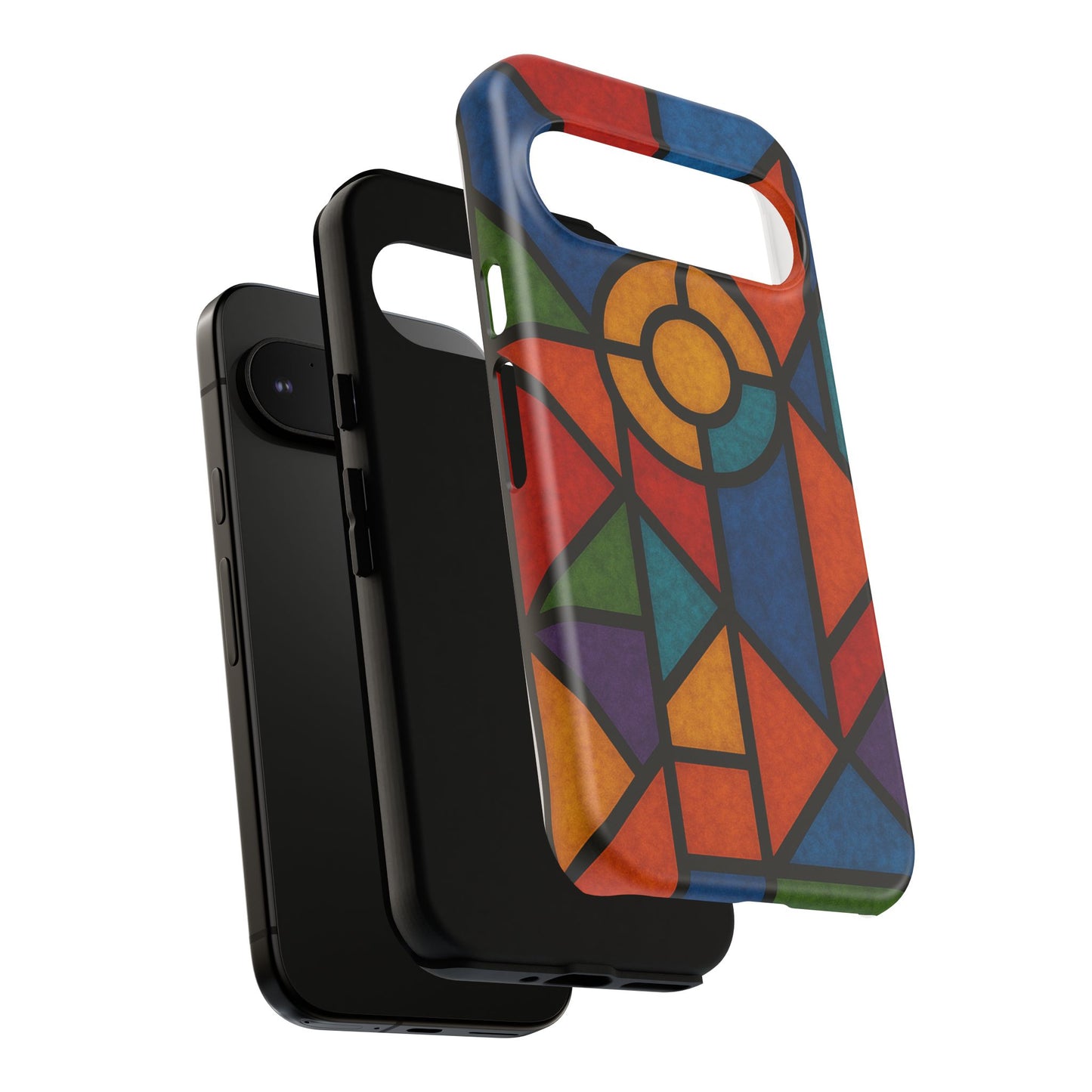 Colorful Stained Glass Phone Case, Artistic Phone Cover, Vibrant Protective Case, Unique Gift for Art Lovers, Stylish Smartphone Accessory