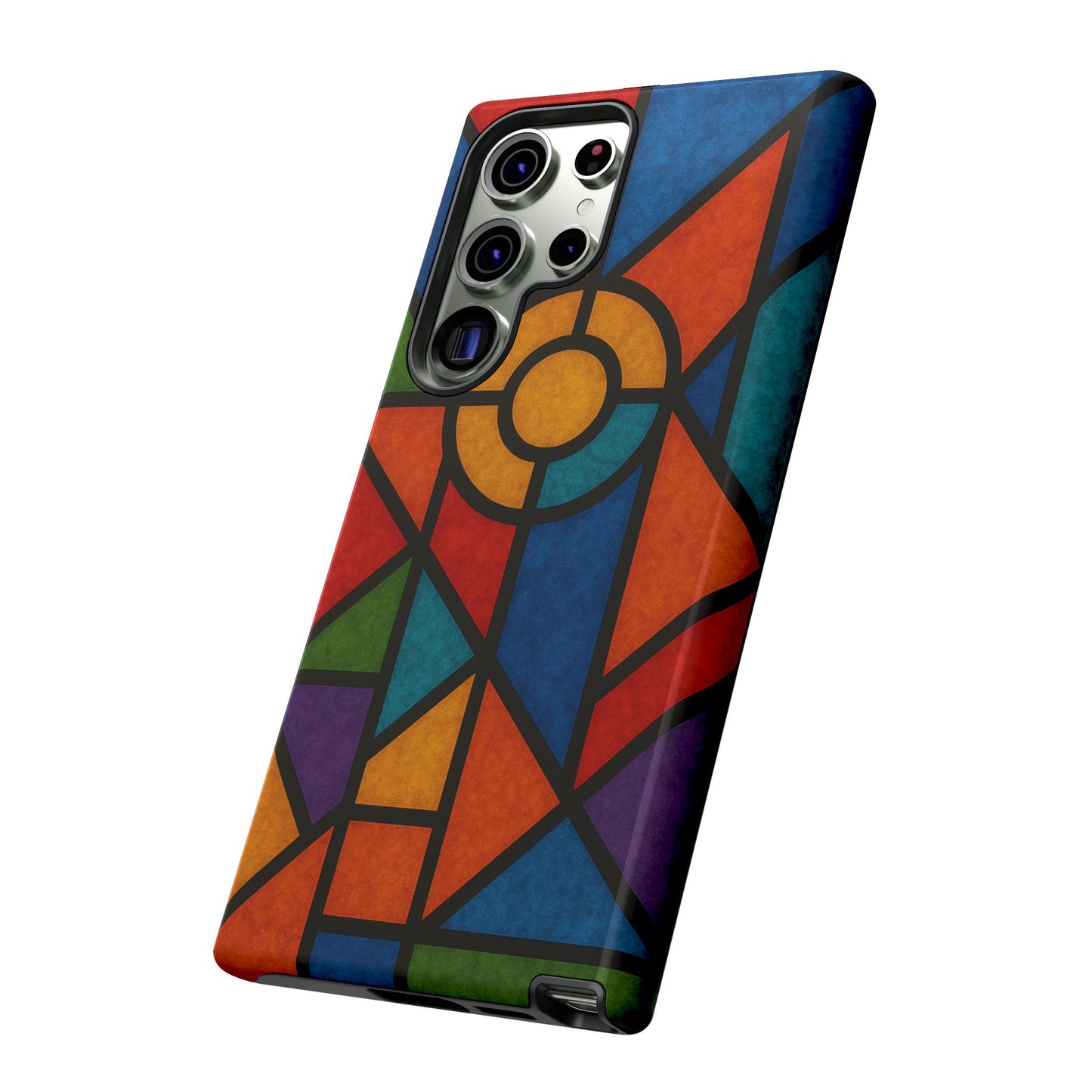 Colorful Stained Glass Phone Case, Artistic Phone Cover, Vibrant Protective Case, Unique Gift for Art Lovers, Stylish Smartphone Accessory