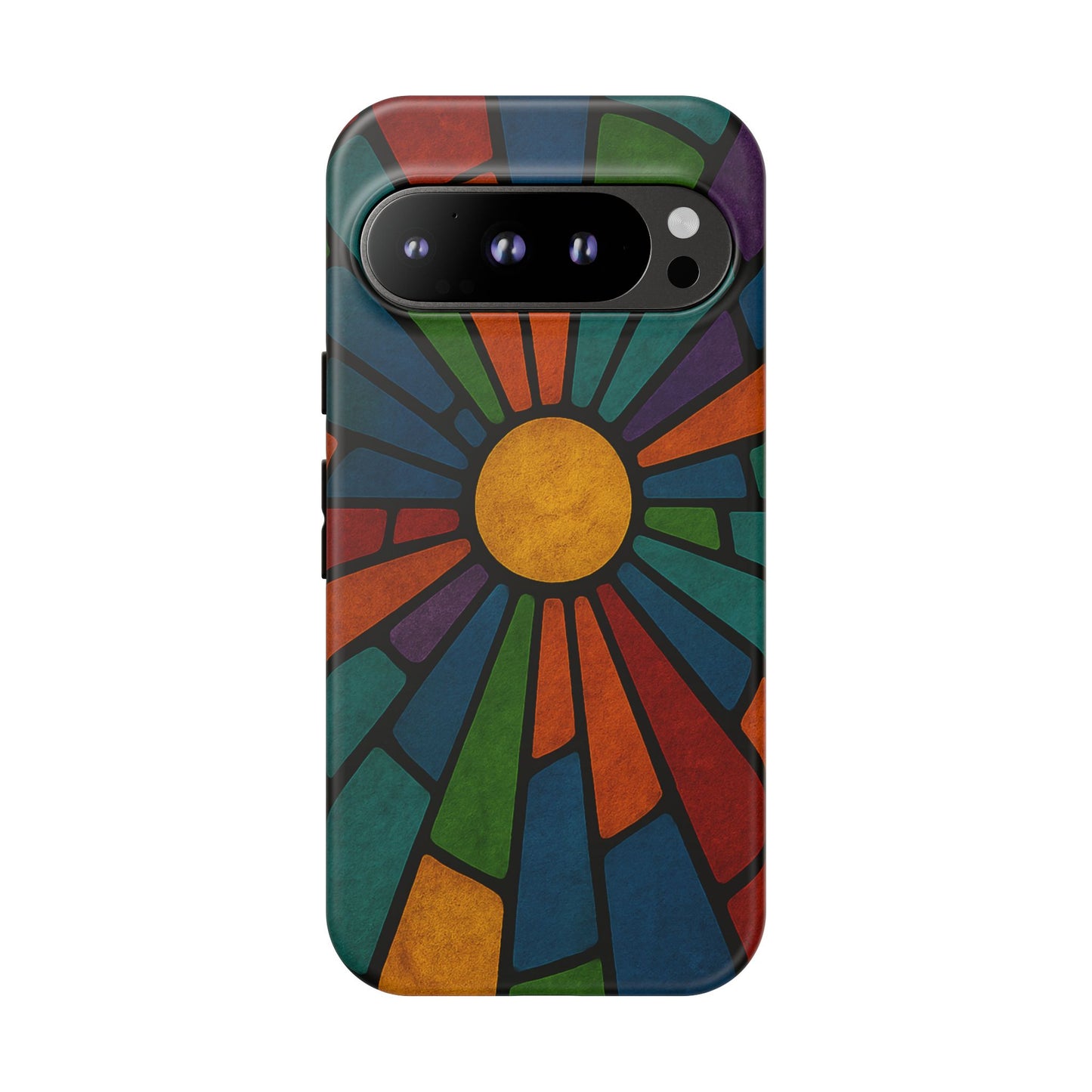 Colorful Stained Glass Phone Case, Tough Cases, Artistic Phone Cover, Vibrant Mobile Accessory, Unique Gift for Art Lovers