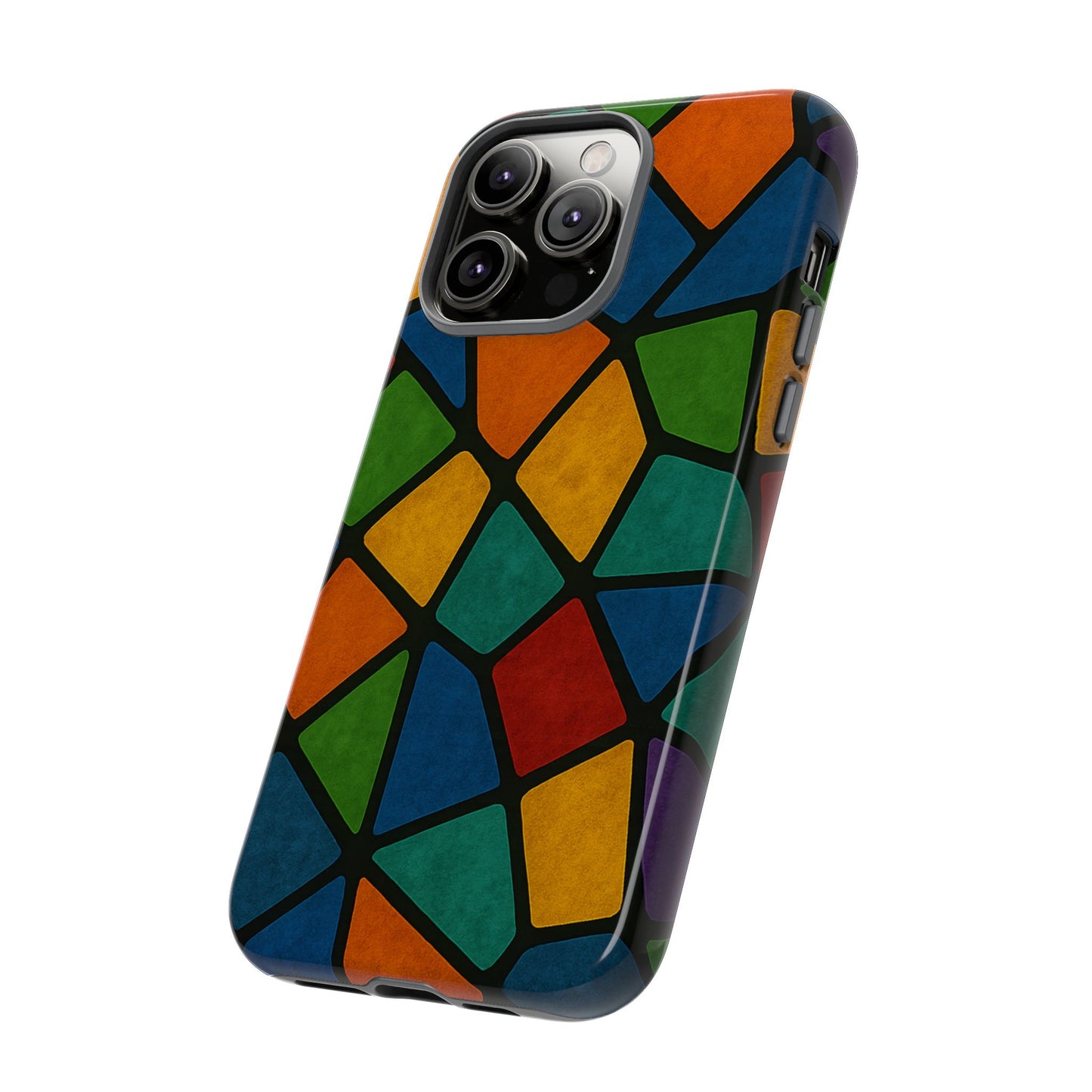 Colorful Mosaic Phone Case, Tough Cell Phone Cover, Vibrant Smartphone Protector, Unique Gift for Weddings, Birthday, Holidays