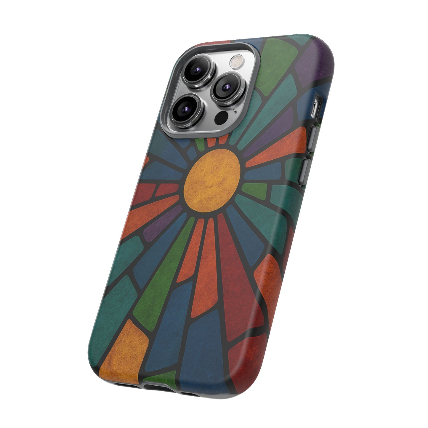Colorful Stained Glass Phone Case, Tough Cases, Artistic Phone Cover, Vibrant Mobile Accessory, Unique Gift for Art Lovers