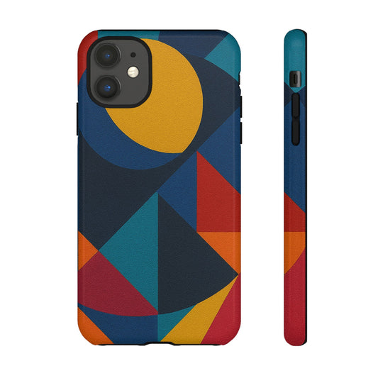 Vibrant Phone Case, Colorful Phone Cover, Geometric Design, Artistic Gift, Trendy Accessory, Vibrant Colors, Unique Design