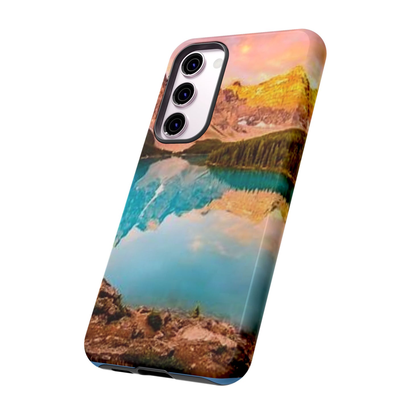 Nature-Inspired Phone Case with Mountain and Lake Design, Aesthetic Tough Cases for Outdoor Lovers, Phone Protection, Gift for Nature [...]
