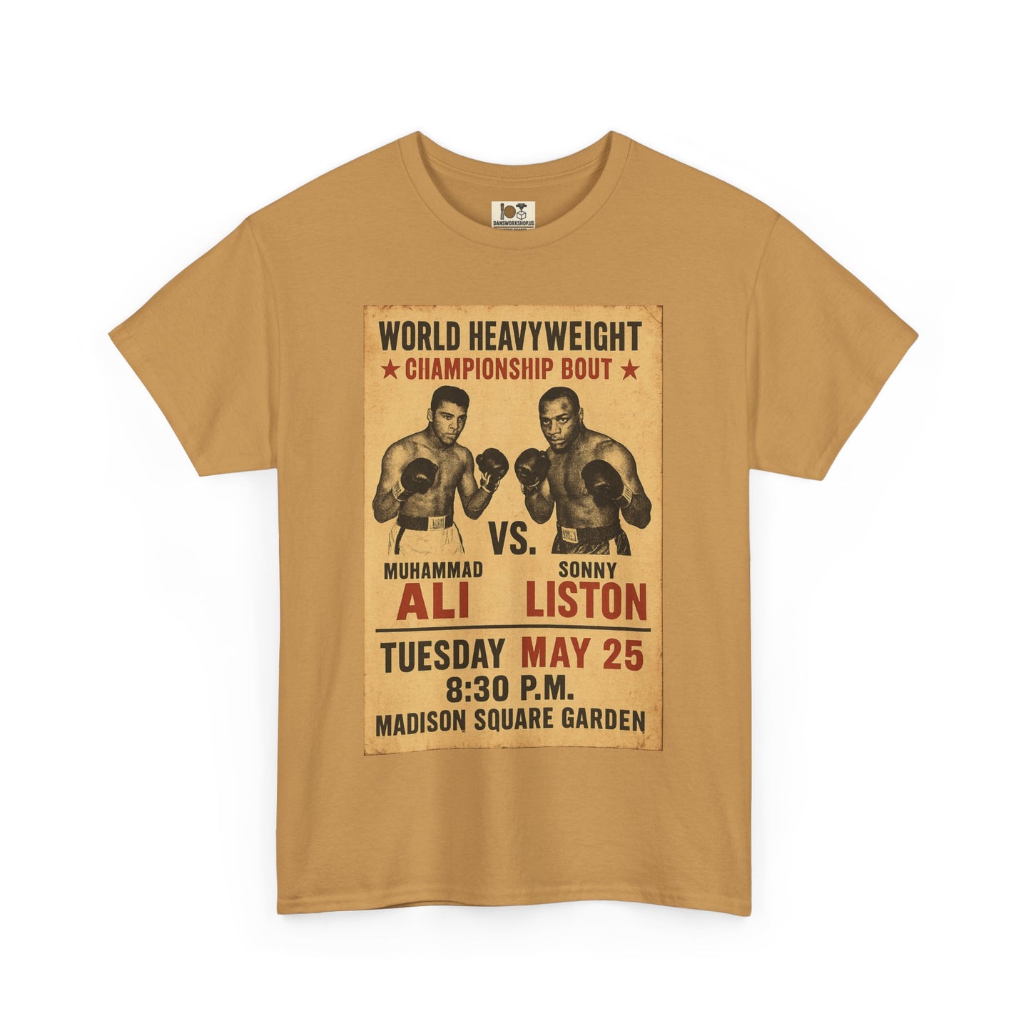 Vintage Boxing Tee, Retro Fight Shirt, Unisex Heavy Cotton Tee, Gift for Sports Fans, Athletics Apparel, Classic Graphic Tee