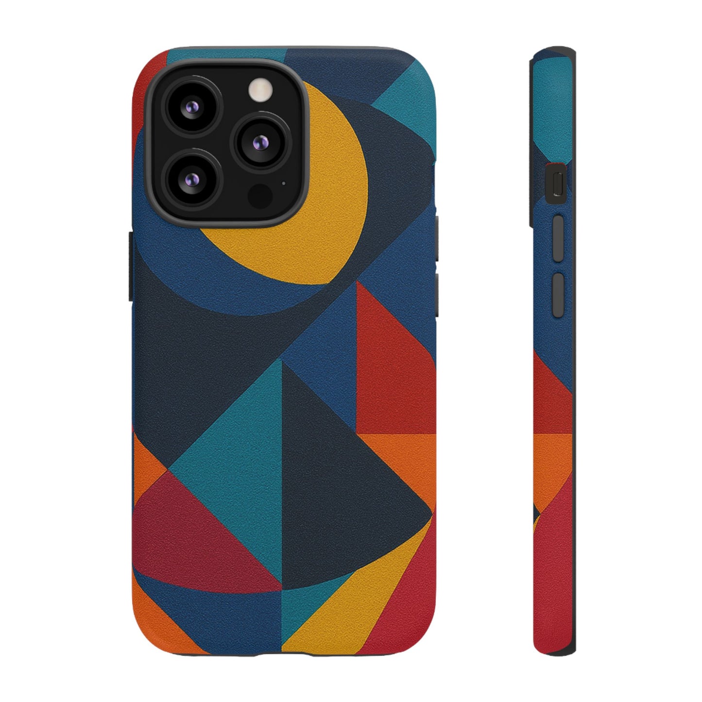 Vibrant Phone Case, Colorful Phone Cover, Geometric Design, Artistic Gift, Trendy Accessory, Vibrant Colors, Unique Design