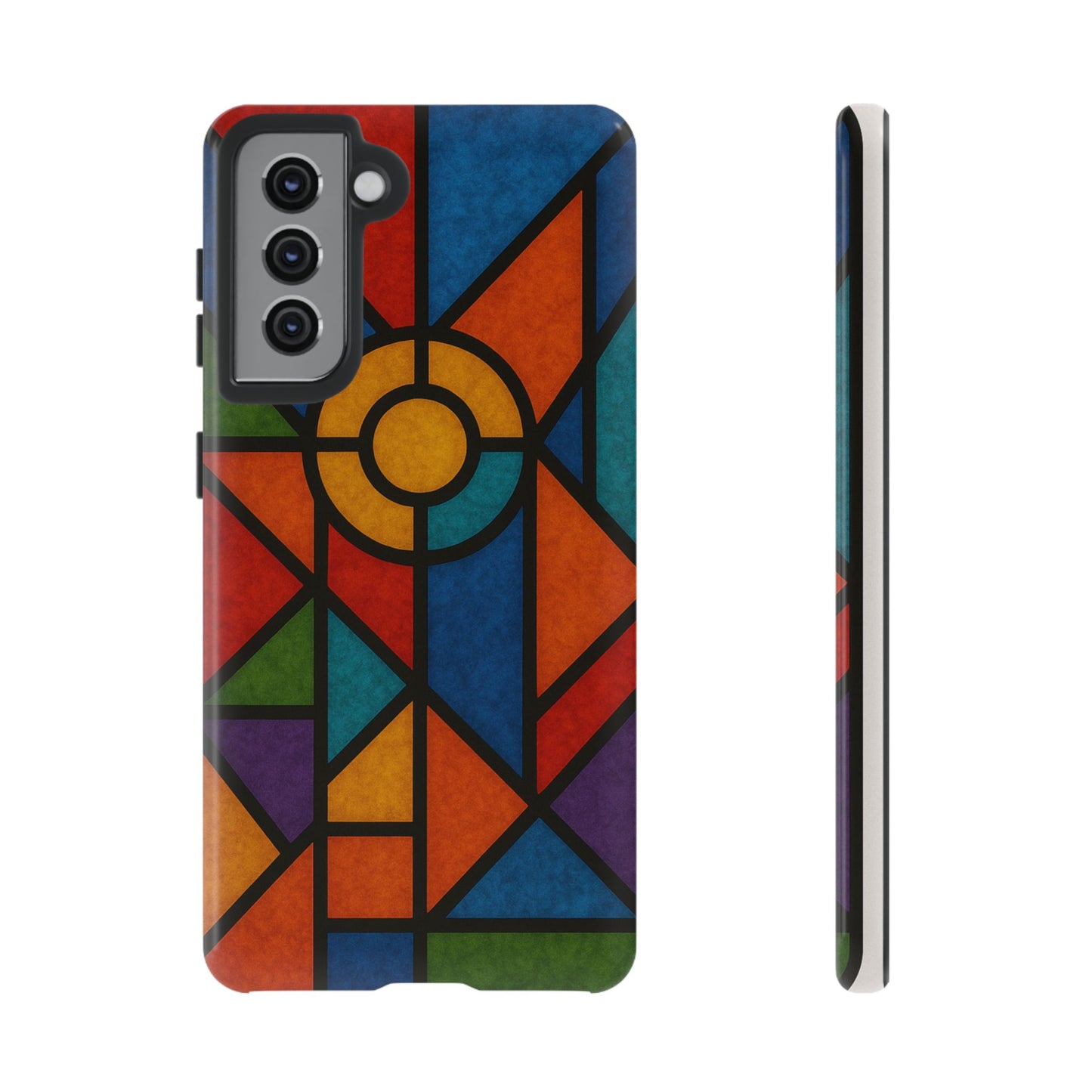 Colorful Stained Glass Phone Case, Artistic Phone Cover, Vibrant Protective Case, Unique Gift for Art Lovers, Stylish Smartphone Accessory