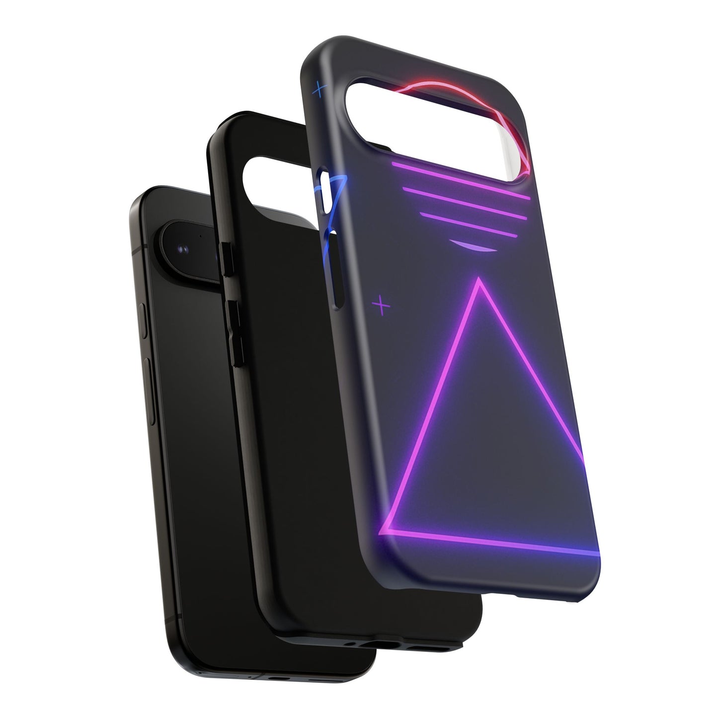 Retro Neon Phone Case, Tough Cases for iPhone, 80s Aesthetic Phone Cover, Abstract Neon Design, Gift for Tech Lovers