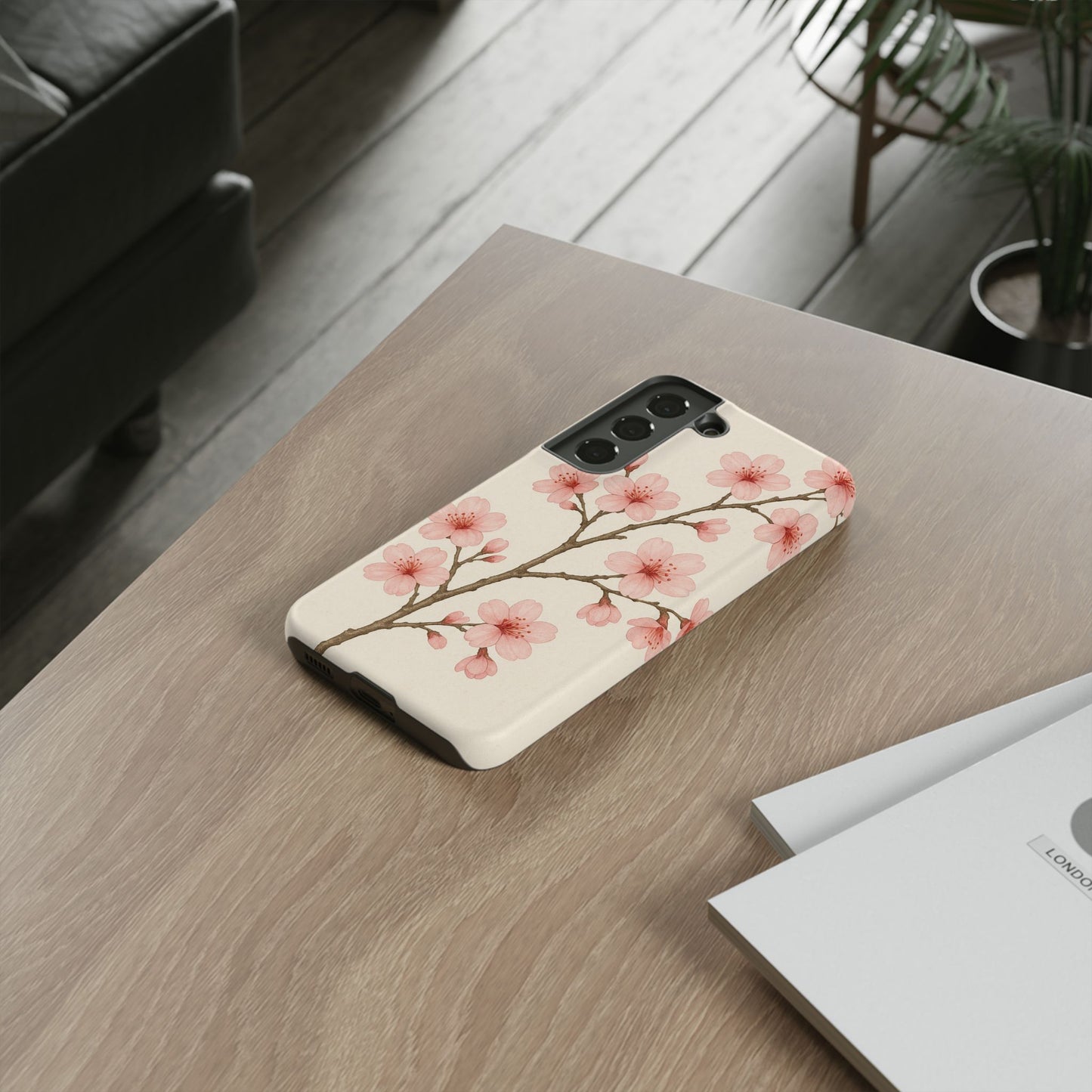 Cherry Blossom Phone Case, Floral Phone Cover, Tough Case for Gifts, Spring Decor, Cute Tech Accessories, Nature Lover's Gift