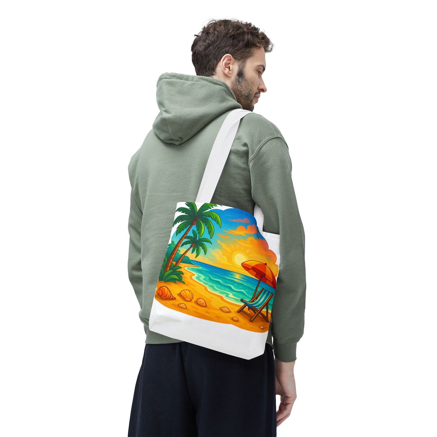 Tropical Beach Tote Bag | Vacation Accessory, Summer Bag, Beach Day Tote, Eco-Friendly Bag, Travel Companion