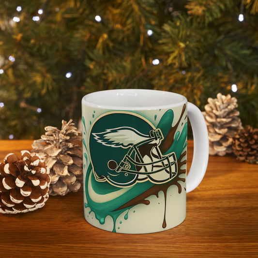Sporty Ceramic Mug for Coffee Lovers, Fun Gift for Sports Fans, Unique Drinkware for Game Days, Personalized Team Mug, 11oz and 15oz Sizes
