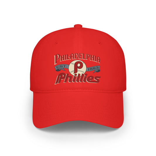 Philadelphia Phillies Low Profile Baseball Cap, Sporty Hat, Gift for Baseball Fans, Casual Summer Accessories, Team Spirit Wear