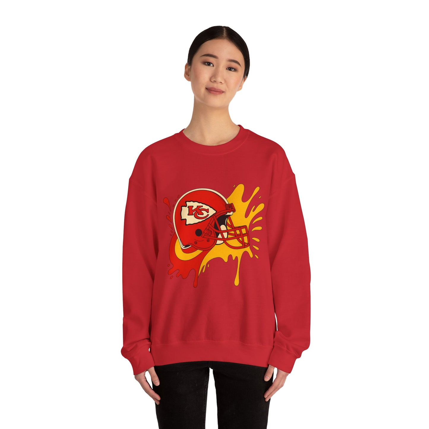 Kansas City Football Sweatshirt, Cozy Game Day Crewneck, Unisex Sportswear, Perfect for Football Fans, Team Spirit Apparel, Holiday Gift
