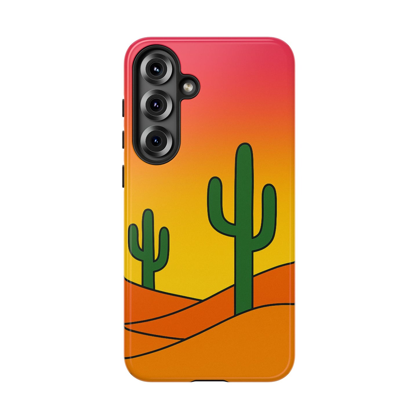 Desert Vibes Phone Case, Tough Cases, Cactus Design, Colorful Phone Cover, Summer Aesthetic, Unique Gift Idea