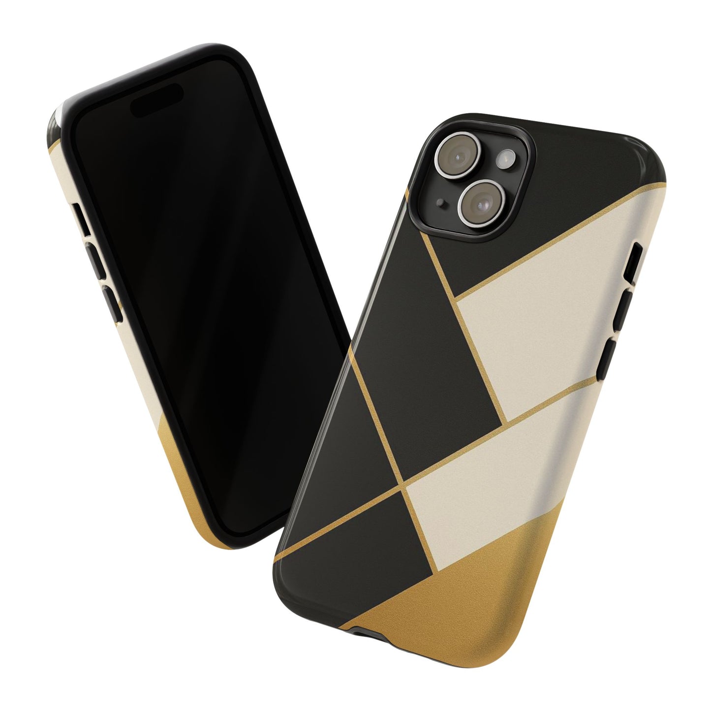 Chic Phone Case, Stylish Phone Cover, Geometric Design Case, Protective Mobile Case, Modern Phone Protector