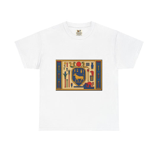 Egyptian Hieroglyphs Unisex Heavy Cotton Tee, Graphic Tee, Casual Wear, Gift Idea, Unique Shirt, Summer Style