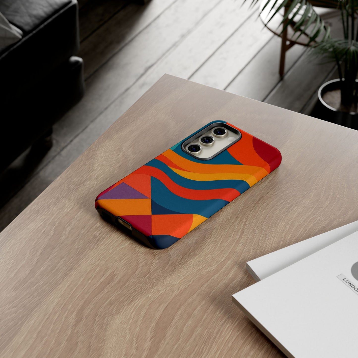 Vibrant Phone Case, Abstract Design Cover, Tough Cases for All Occasions, Stylish Gift for Tech Lovers, Modern Phone Accessories