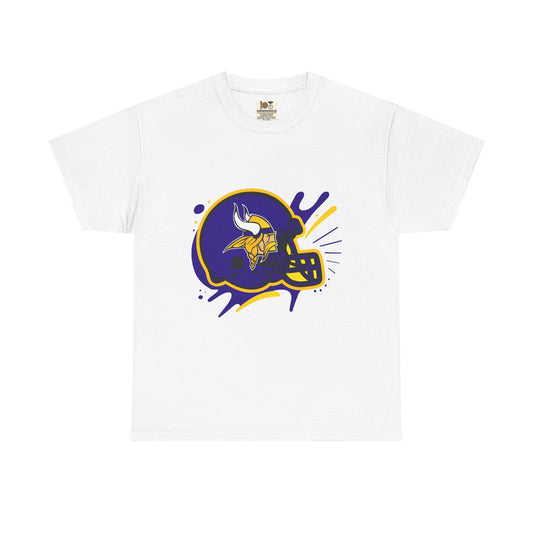 Viking Football Tee, Sports Fan Shirt, Unisex Heavy Cotton Tee, Game Day Apparel, Team Spirit T-Shirt, Casual Wear