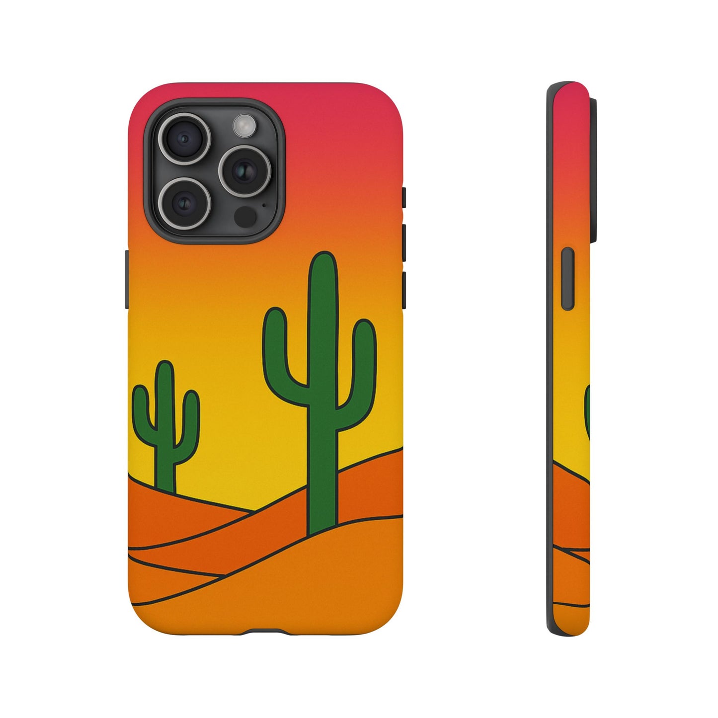 Desert Vibes Phone Case, Tough Cases, Cactus Design, Colorful Phone Cover, Summer Aesthetic, Unique Gift Idea