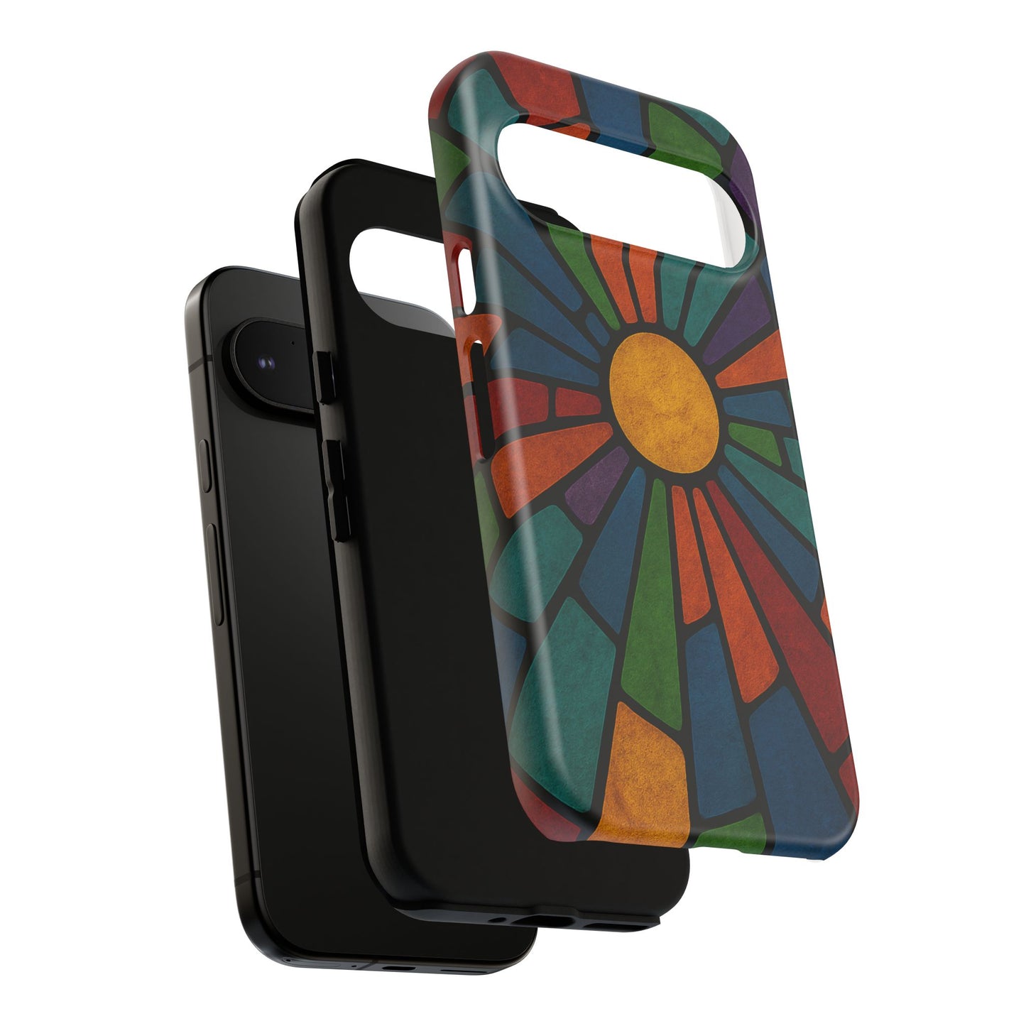 Colorful Stained Glass Phone Case, Tough Cases, Artistic Phone Cover, Vibrant Mobile Accessory, Unique Gift for Art Lovers