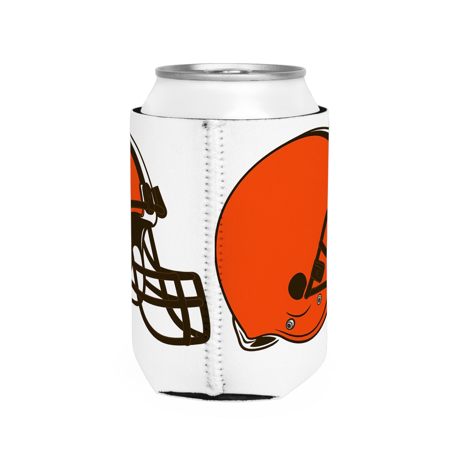 Cleveland Football Can Cooler Sleeve, Game Day Drink Holder, Tailgate Accessory, Party Favor, Sports Fan Gift