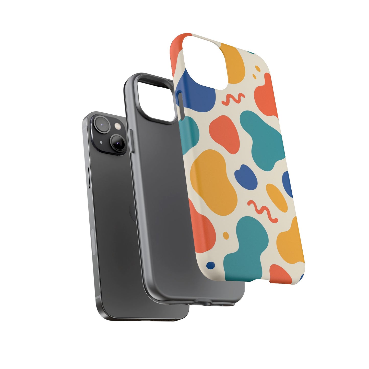 Colorful Phone Case with Abstract Design, Stylish Phone Cover, Trendy Tech Accessory for Her, Unique Gift Idea, Fun Patterned Case