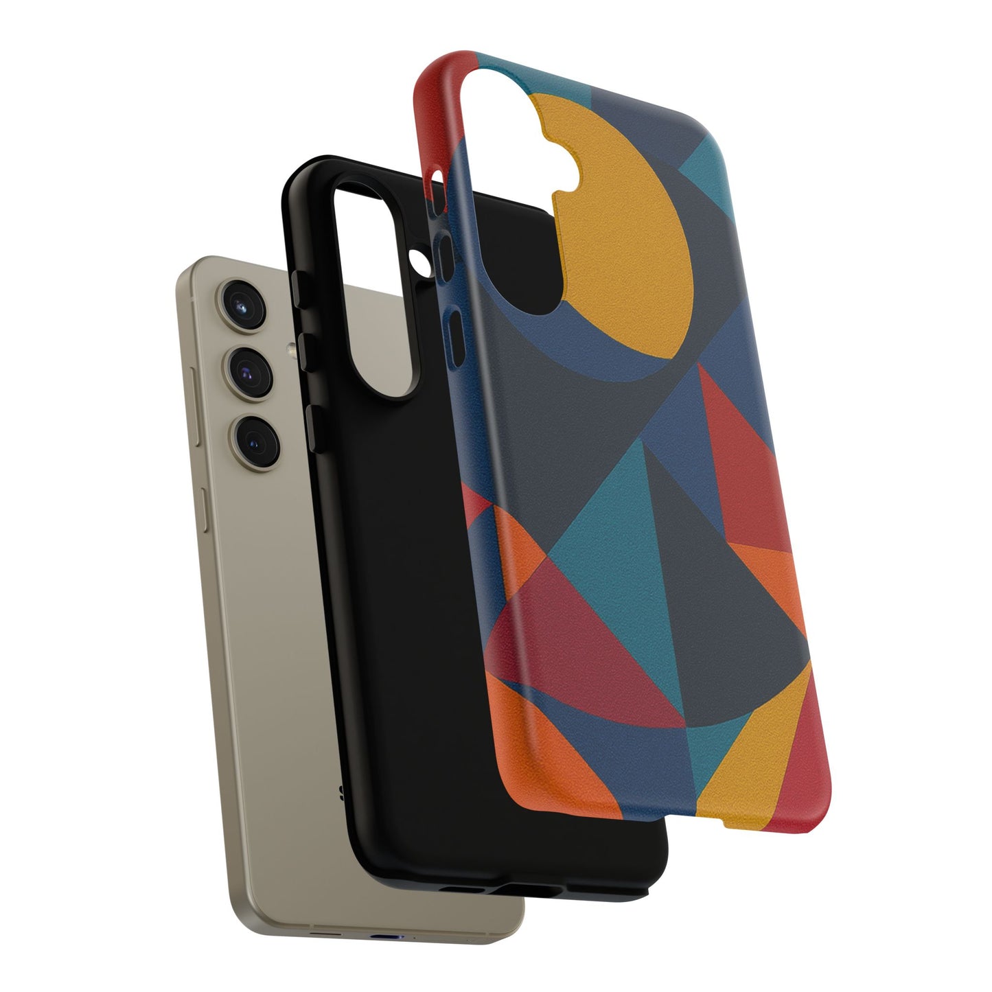Vibrant Phone Case, Colorful Phone Cover, Geometric Design, Artistic Gift, Trendy Accessory, Vibrant Colors, Unique Design