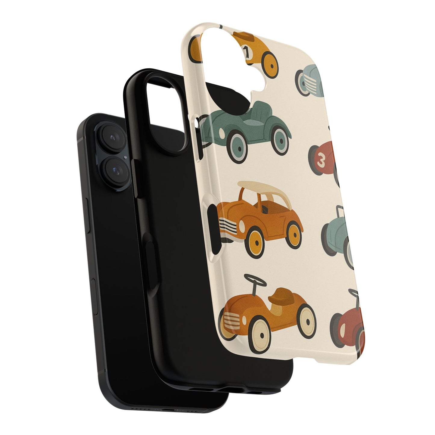 Vintage Car Phone Case, Tough Cases, Kids Gift, Car Lover Accessory, Retro Style, Phone Protection, Unique Design, pedal cars