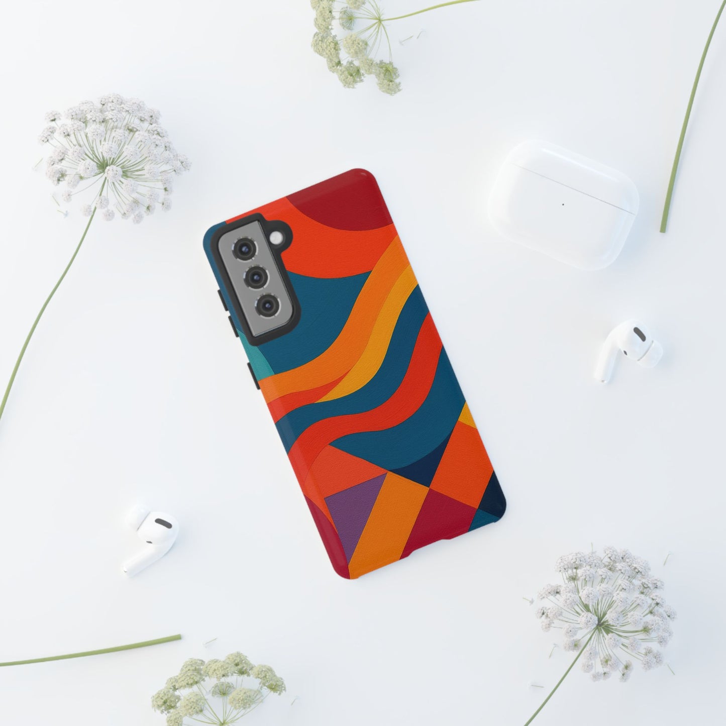 Vibrant Phone Case, Abstract Design Cover, Tough Cases for All Occasions, Stylish Gift for Tech Lovers, Modern Phone Accessories