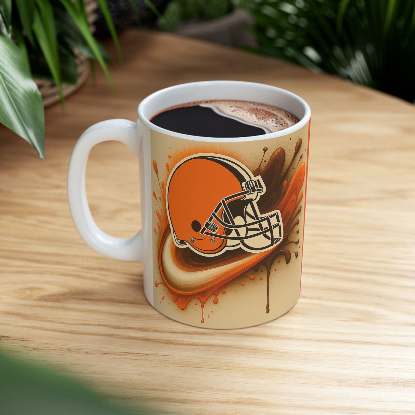 Cleveland Browns Fan Ceramic Mug, 11oz or 15oz, NFL Gift, Sports Coffee Cup, Football Fan Merchandise, Game Day Drinkware