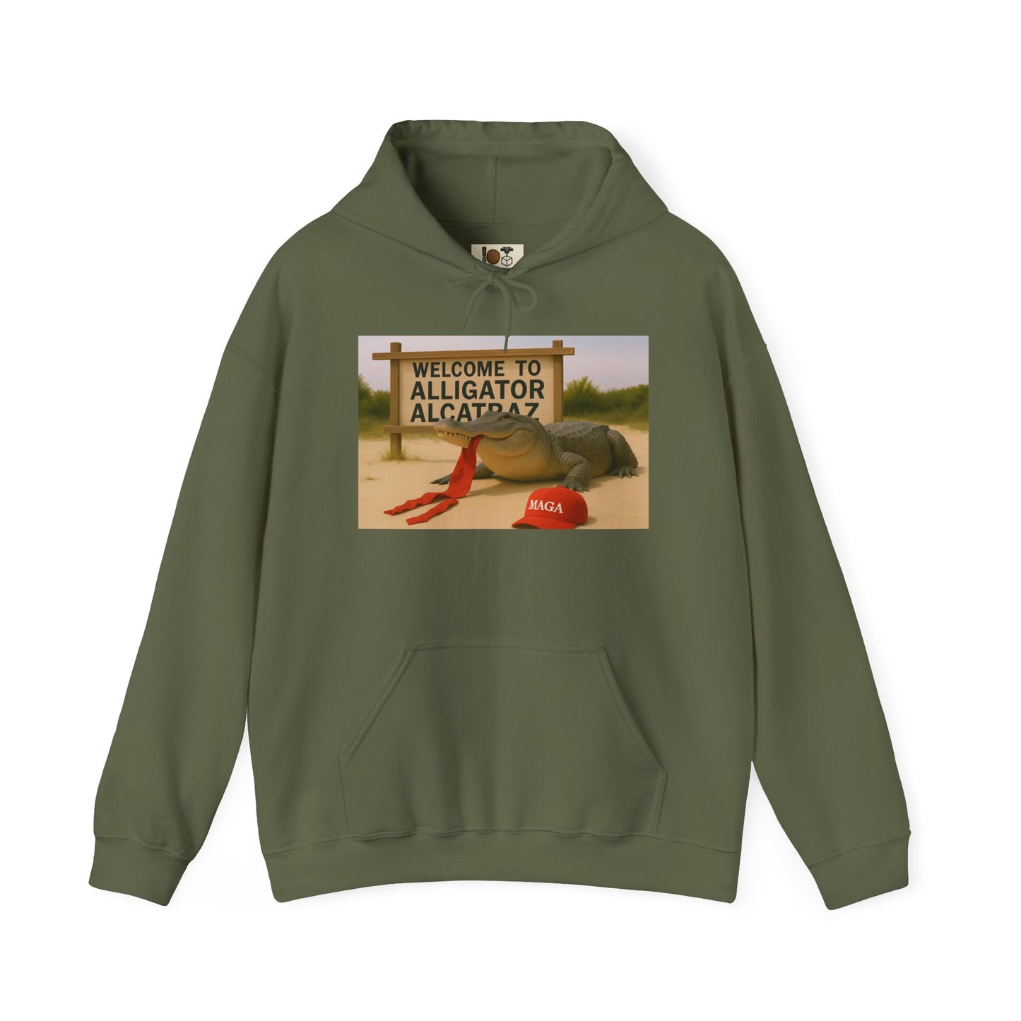 Welcome to Alligator Alcatraz Hoodie, Fun Graphic Sweatshirt, Unisex Hooded Sweatshirt, Casual Wear, Gift for Nature Lovers, ALLIGATOR ALCATRAZ, TRUMP