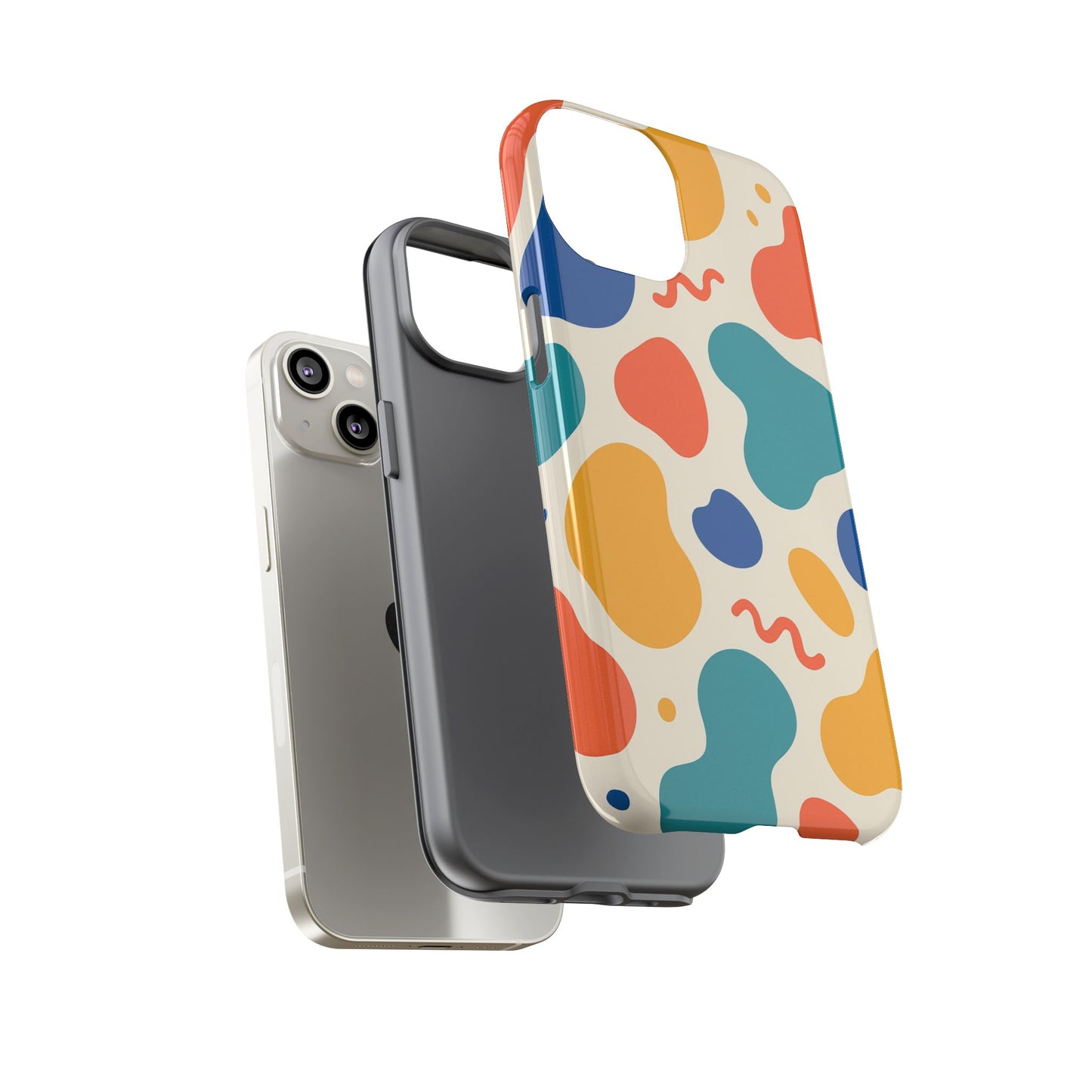 Colorful Phone Case with Abstract Design, Stylish Phone Cover, Trendy Tech Accessory for Her, Unique Gift Idea, Fun Patterned Case