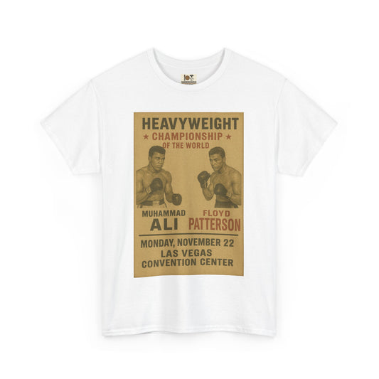 Vintage Boxing Championship Tee, Retro Ali vs Patterson Shirt, Sports Fan Gift, Unisex Heavy Cotton Shirt, Unique Sports Apparel
