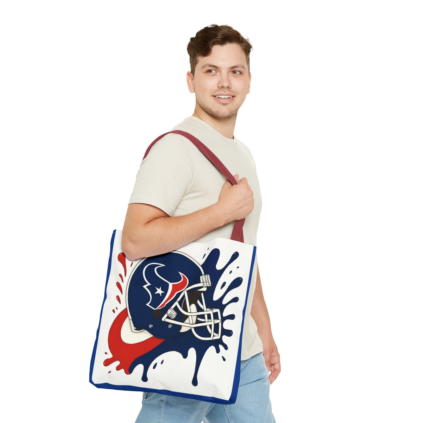 Football Splash Design Tote Bag, Sports Fan Bag, Game Day Accessory, NFL Tote, Casual Gym Bag, Carry-All for Sports Enthusiasts