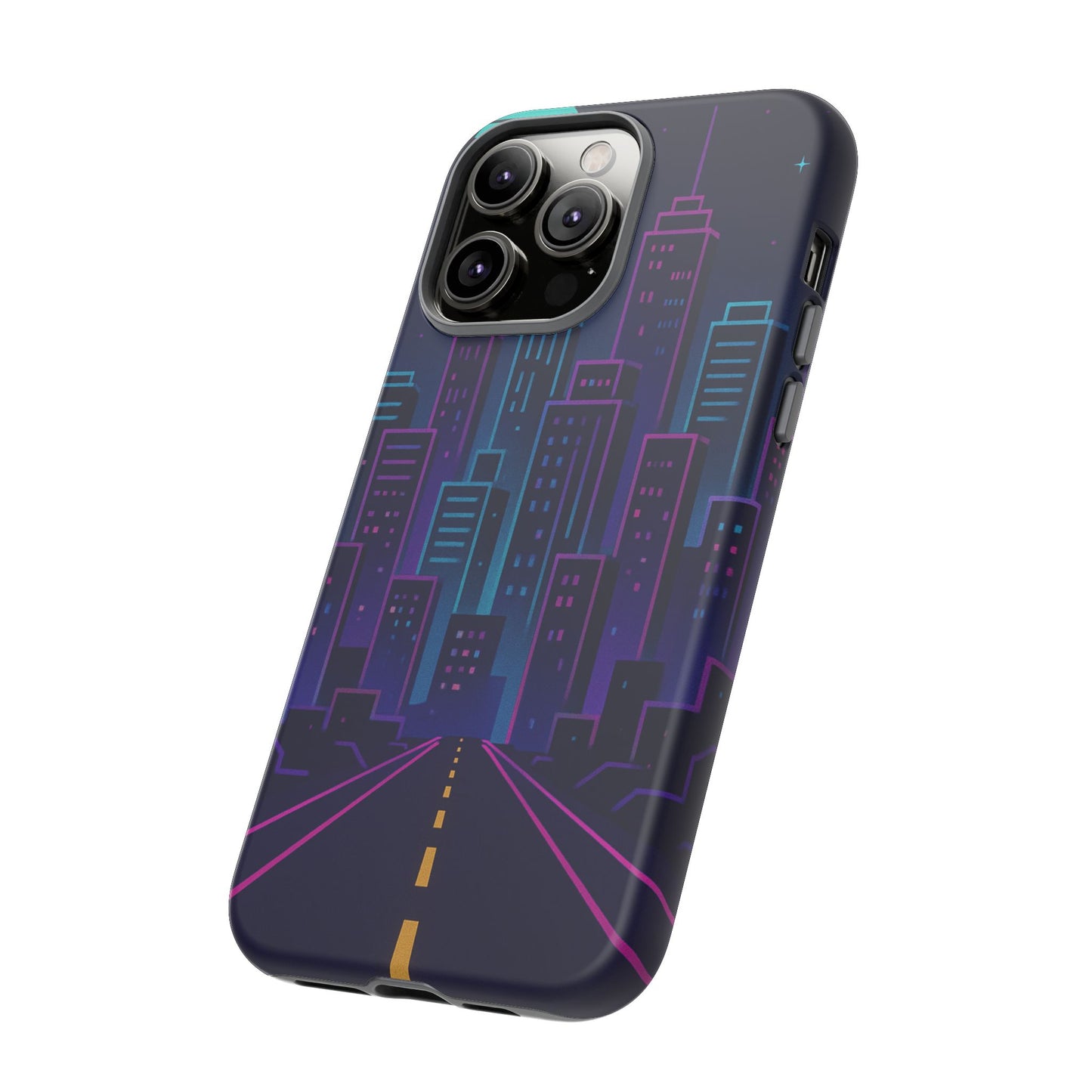 Cityscape Phone Case, Tough Cases, Urban Style, Nighttime Vibe, Phone Cover, Gift for City Lovers, Modern Design