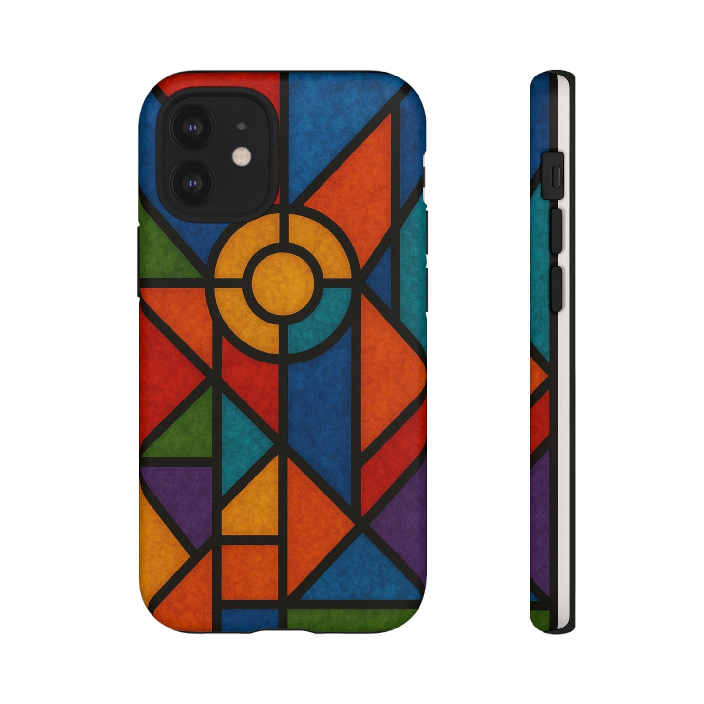 Colorful Stained Glass Phone Case, Artistic Phone Cover, Vibrant Protective Case, Unique Gift for Art Lovers, Stylish Smartphone Accessory